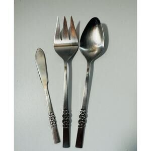 International Stainless Deluxe Danish Scroll 3 pc Serving Set MCM